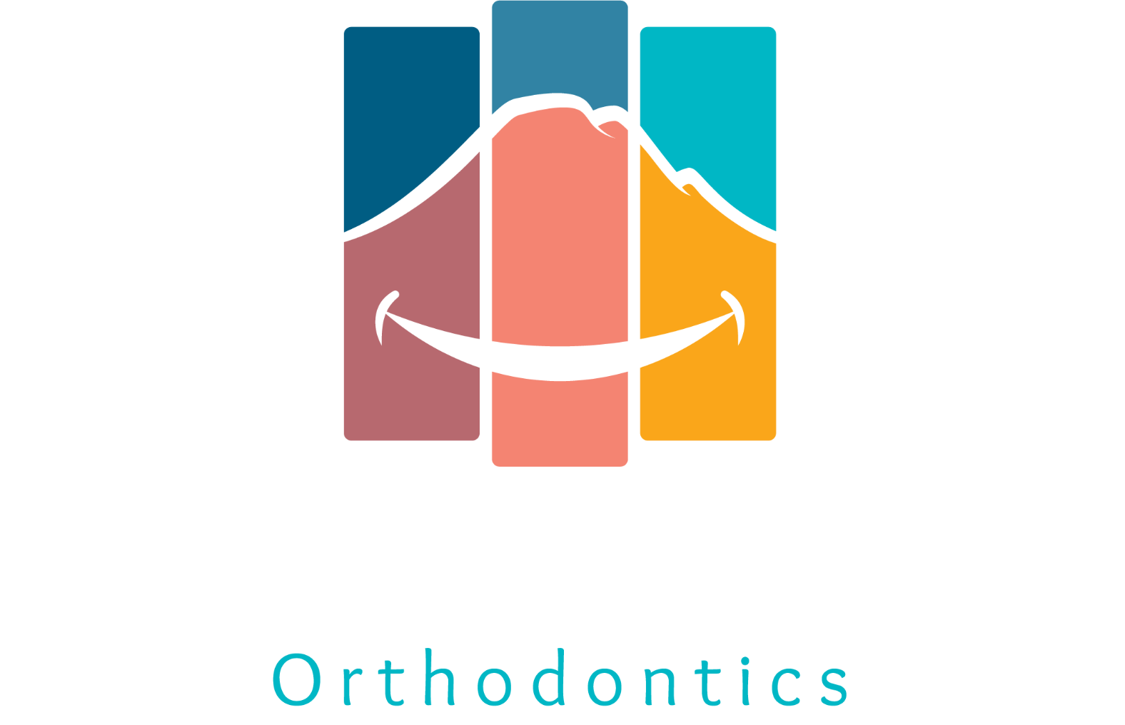 Greater Northwest Orthodontics logo with pink, yellow, blue red mountain gradient and smile