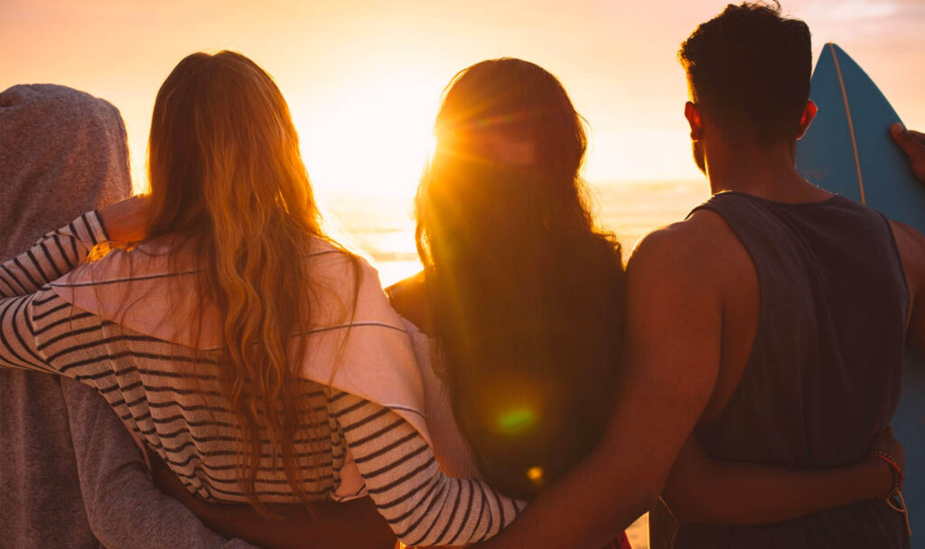 patients at Matsumoto Orthodontics stare off into the sunset happy to have their dream smile